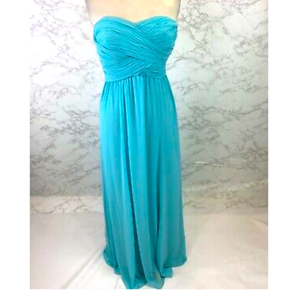 NWT Ralph Lauren sky blue strapless evening gown